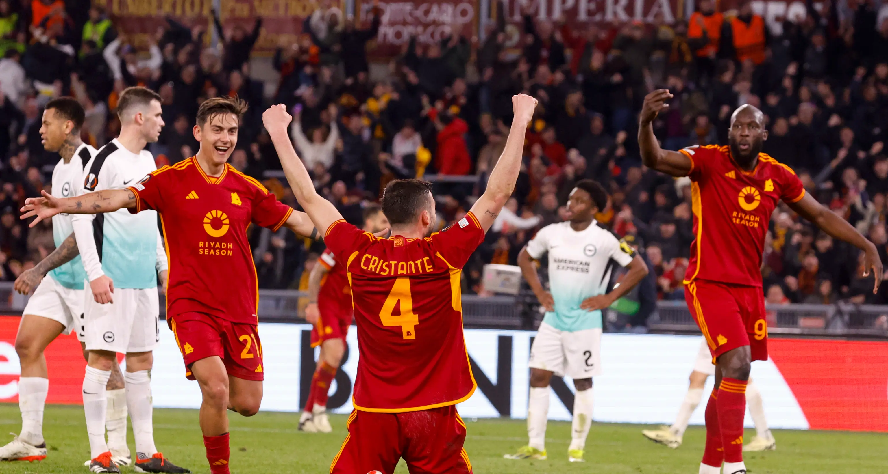Europa League: la Roma travolge il Brighton 4-0