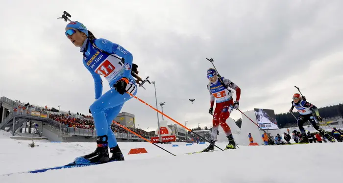 Biathlon, bronzo mondiale per la staffetta mista con Lisa Vittozzi e il tentino Tommaso Giacomel