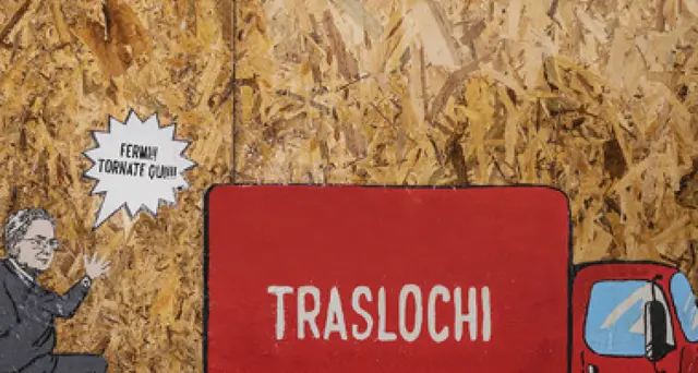 Quirinale: a Roma compare il murales \"Trasloco Bis\"