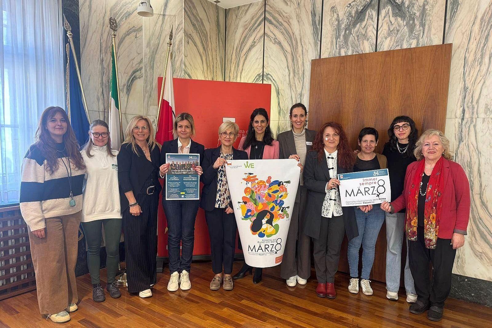 Bolzano, la Commissione Pari Opportunità apre a 5 donne esterne e lancia la marcia del 7 marzo