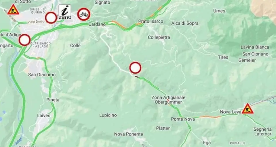 Chiusa la statale della Val d'Ega per frana