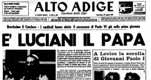 27 agosto 1978: Albino Luciani è il nuovo Papa con il nome di Giovanni Paolo