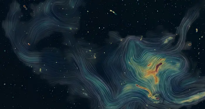 Mappa record di un ammasso di galassie, si estende per 13 milioni di anni luce