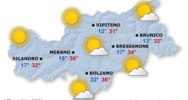Ondata di calore, oggi e domani Bolzano da «bollino rosso»