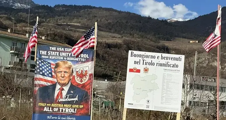 L’Andreas Hofer Bund scrive a Trump per protestare: «Rimosso il nostro cartello per il Tirolo unito»