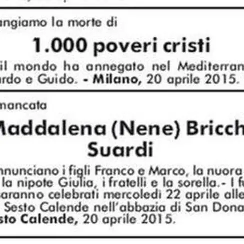 Se un necrologio ti ridà il sorriso
