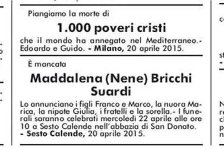 Se un necrologio ti ridà il sorriso