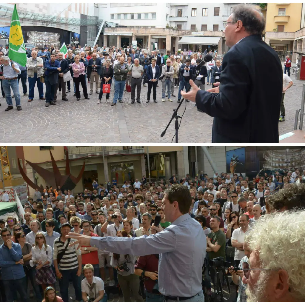 Andreatta-M5S: in piazza vincono i grillini. Ora parola alle urne