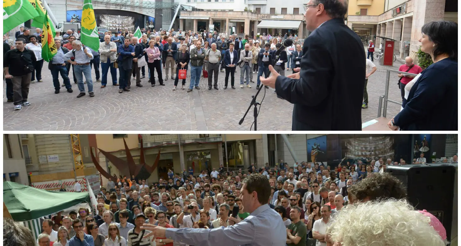 Andreatta-M5S: in piazza vincono i grillini. Ora parola alle urne