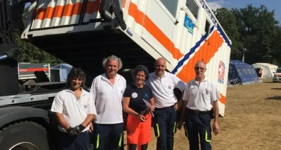 Lavanderia container ad Amatrice