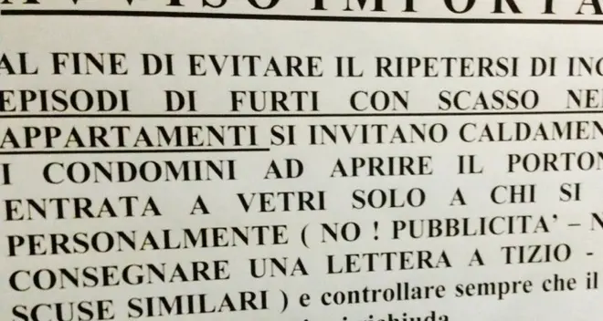 Via Roen, ladri nell’attico in pieno giorno