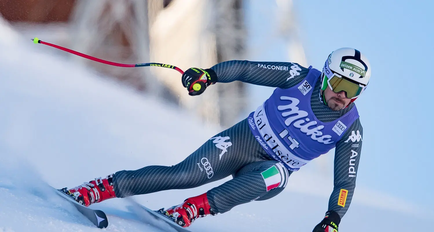 Fill riparte alla grande: è secondo nella discesa di Val d'Isere