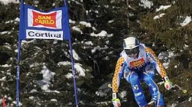 Una gara di Coppa del mondo sull\\'Olympia delle Tofane a Cortina