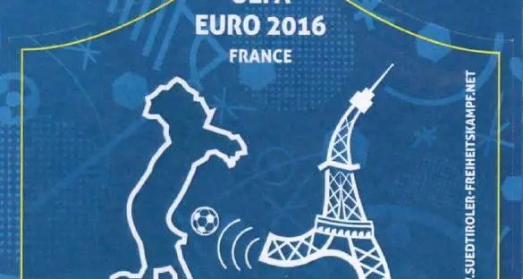 Europei di calcio, adesivo dell'Heimatbund a Bolzano: \"Vinca il migliore, basta che non sia l'Italia\"