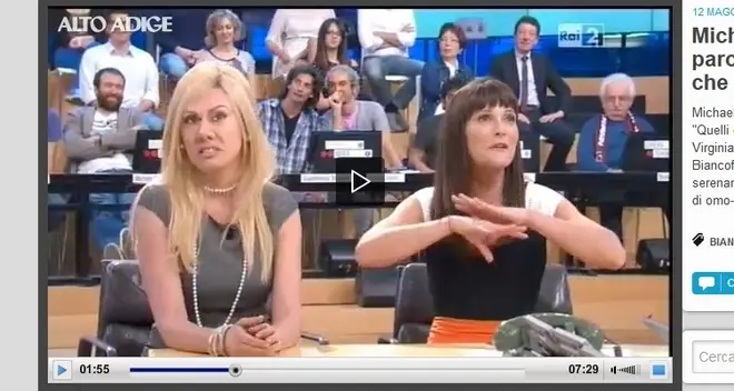 Parodia di Michaela Biancofiore a “Quelli che il calcio”