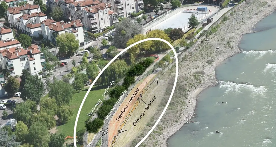 Nuova terrazza da 120 metri sull’Isarco