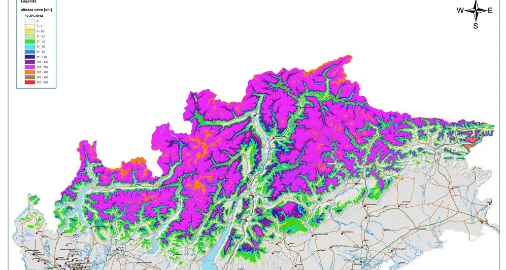 SnowMaps: ecco le mappe che “fotografano” la neve