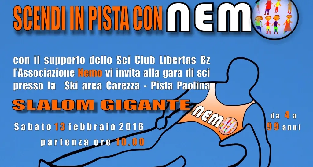 Bambini altoatesini malati cronici: a Carezza una gara di beneficenza per sostenere l'associazione Nemo