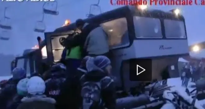 Party ad alta quota, i carabinieri fermano il gatto delle nevi che porta a valle i ragazzi