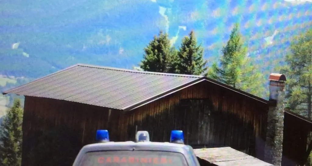 Al lavoro in baita, si taglia con la motosega