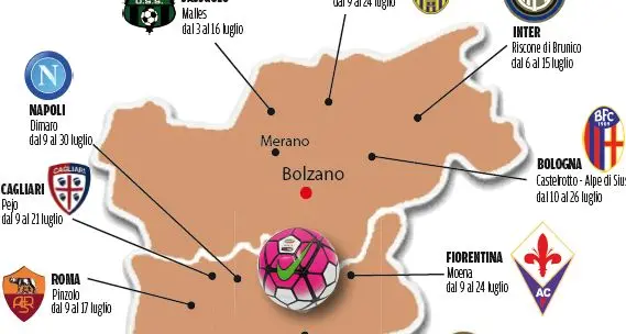 Trentino Alto Adige sempre terra di ritiri: Sassuolo già in arrivo