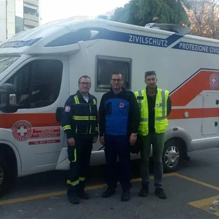 Terremoto, nucleo della protezione civile altoatesina a Macerata