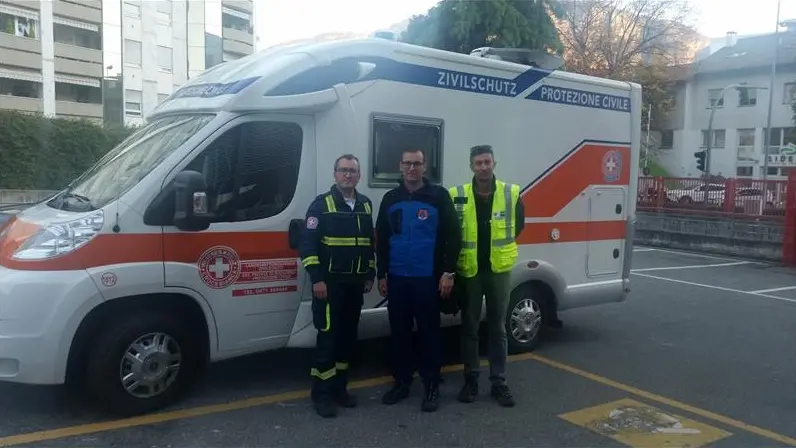 Terremoto, nucleo della protezione civile altoatesina a Macerata