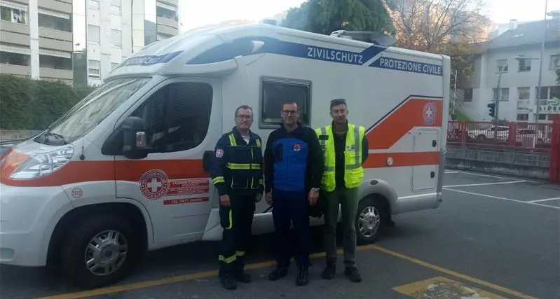 Terremoto, nucleo della protezione civile altoatesina a Macerata