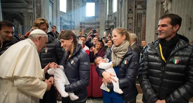 Kostner e Zoeggeler da Papa Francesco