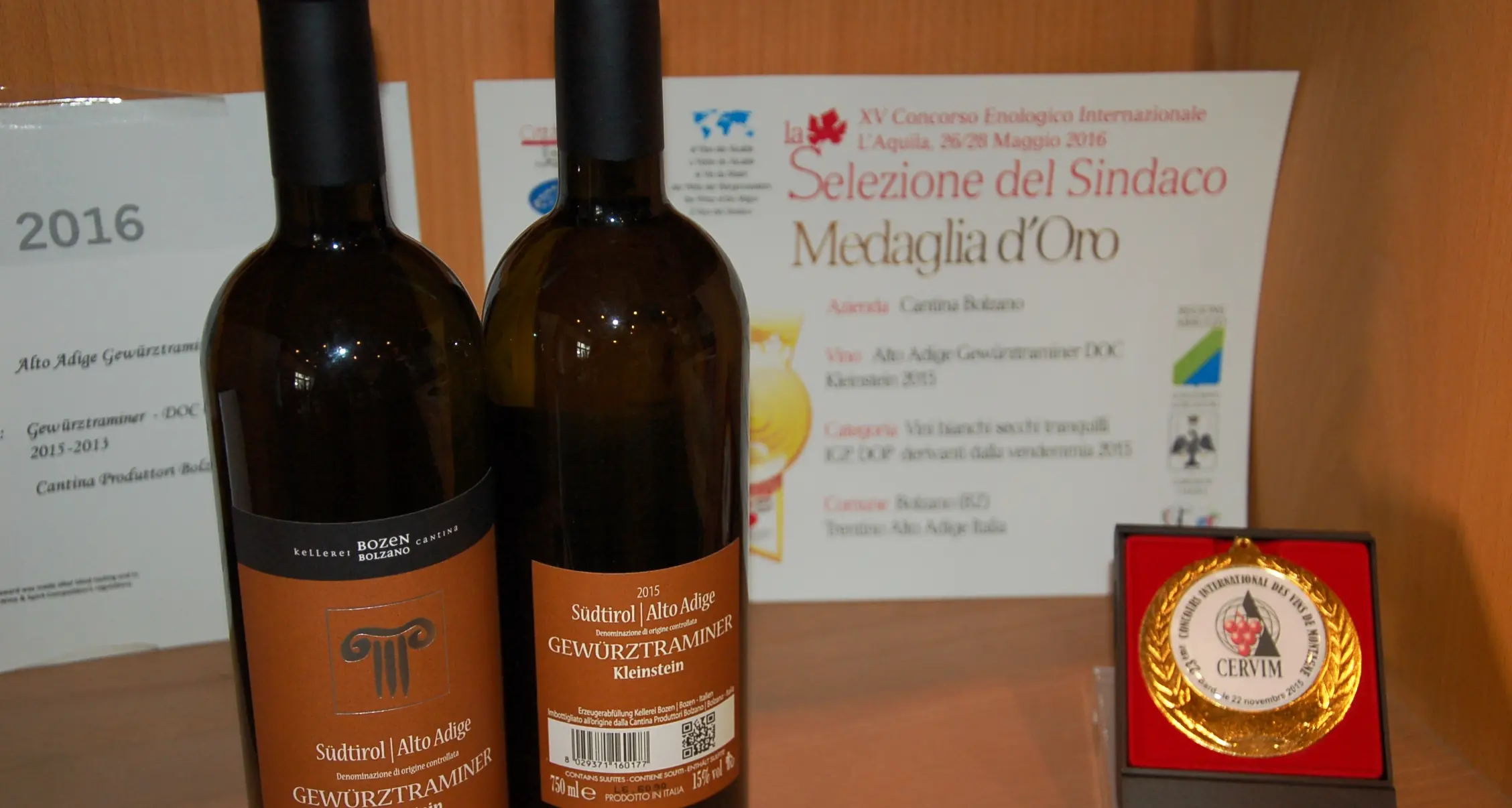 Bolzano, premio nazionale per i vini di Castel Roncolo del Comune