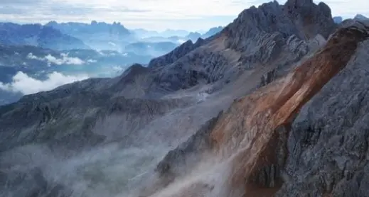 Piccola Croda Rossa, frane di 5 mila metri