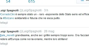 Tweet di solidarietà di Spagnolli all’ex ministro arrestato per peculato