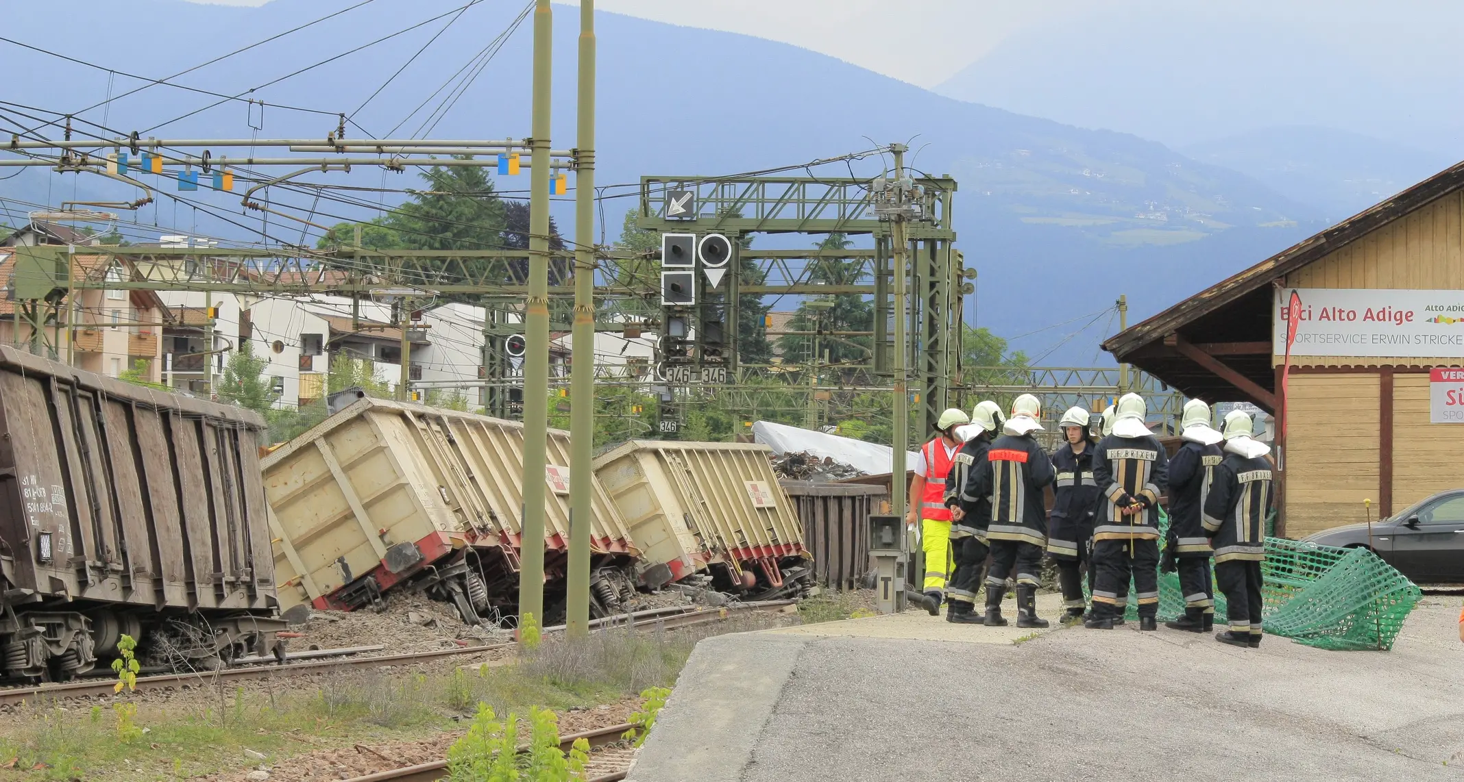 Bressanone: deragliato treno merci in stazione