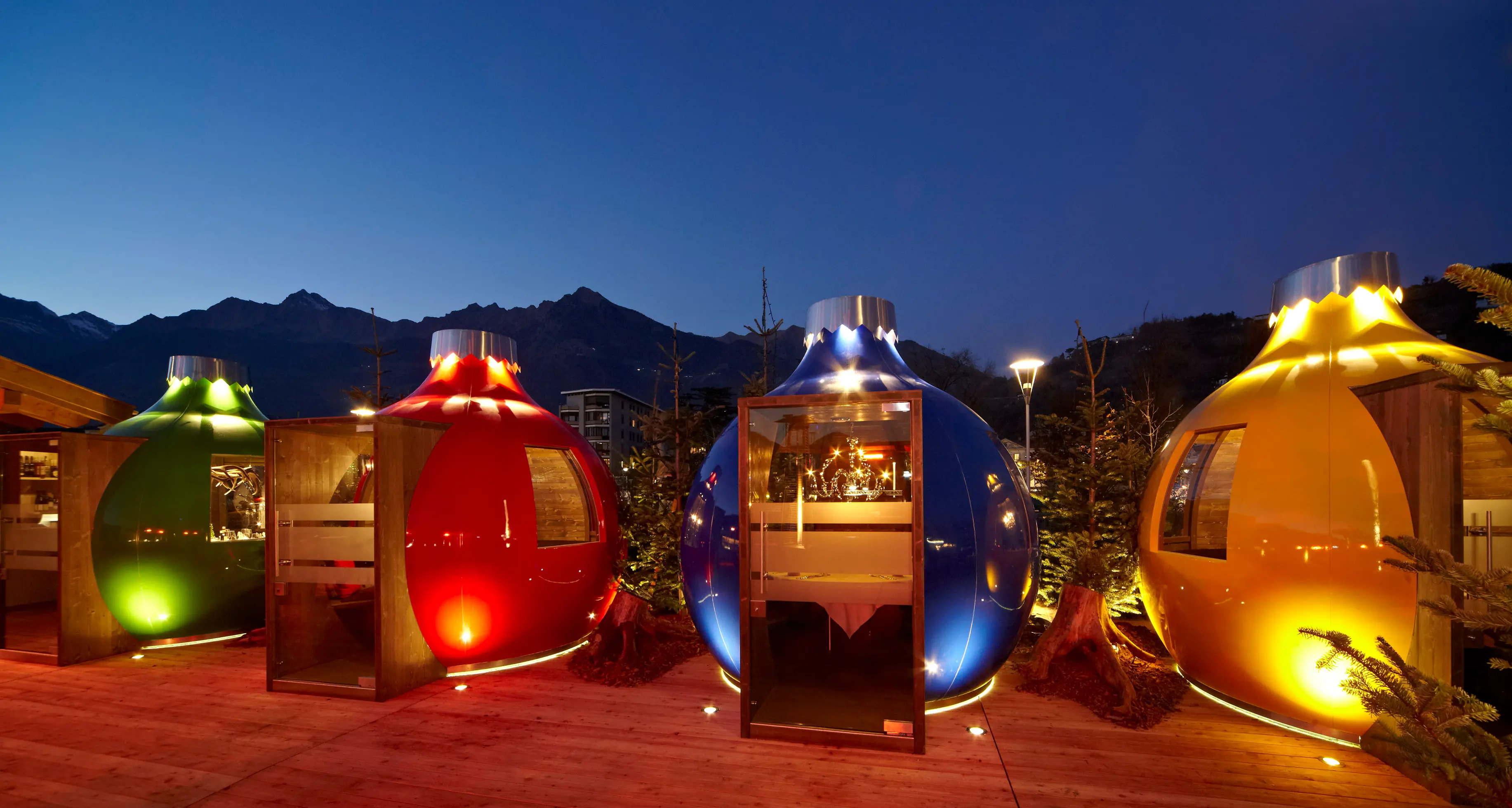 Natale a Merano: apre lo Sky bar sulla terrazza del padiglione delle Terme