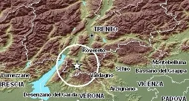 Terremoto in Trentino: epicentro tra il Garda e Mori
