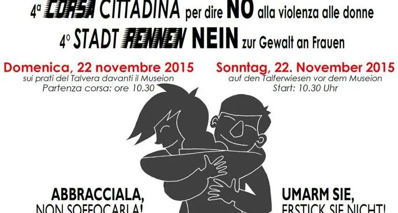 Bolzano, domenica 22 novembre torna la corsa contro la violenza sulle donne
