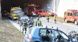 Scontro frontale sull'arginale, quattro feriti