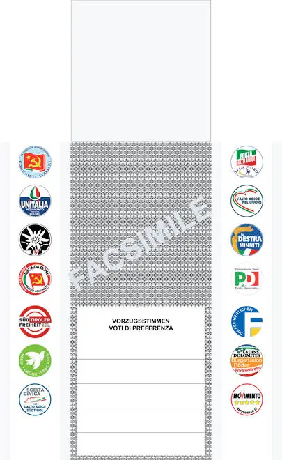 Ecco la scheda elettorale per le provinciali