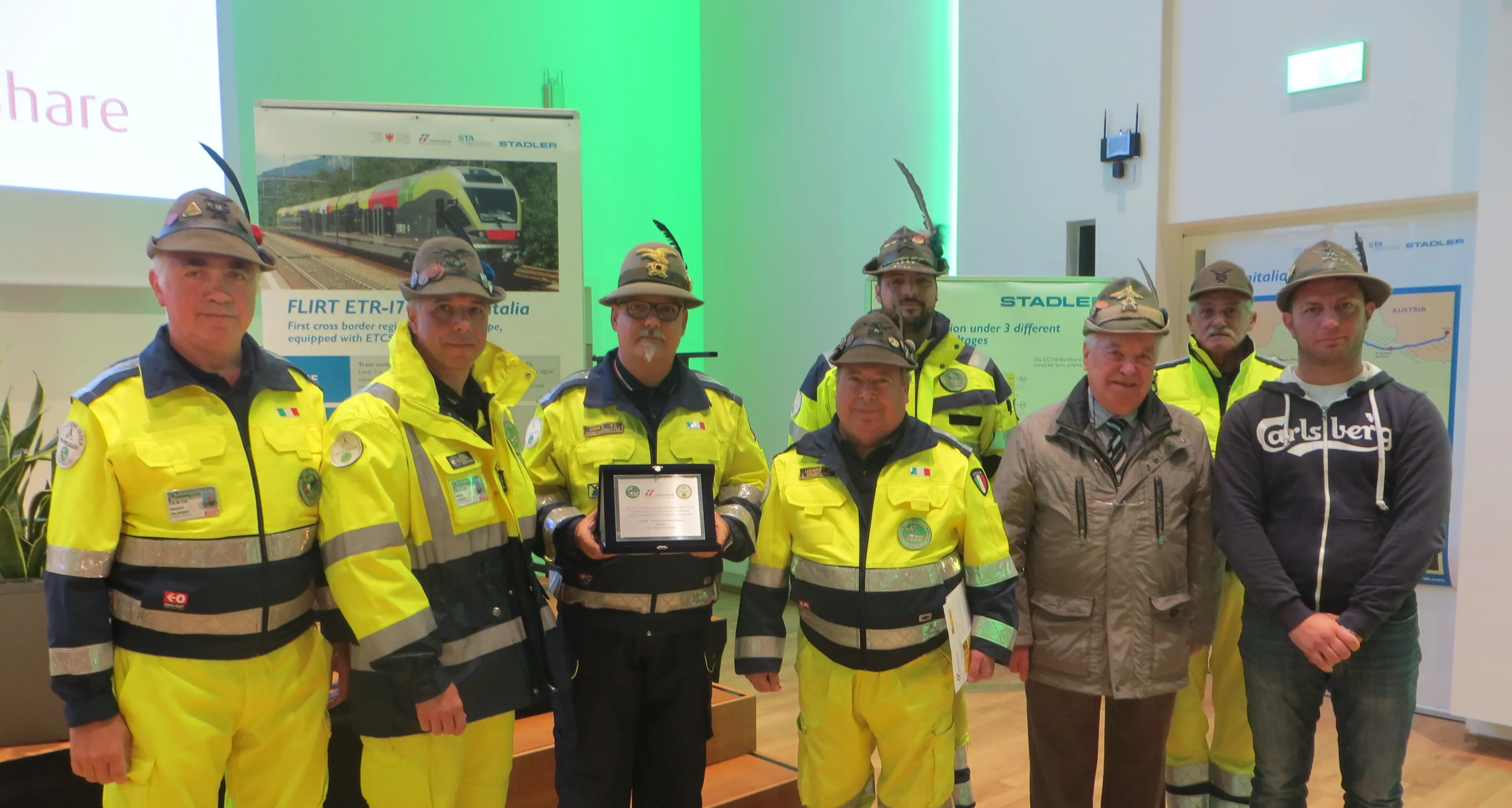 Bolzano, Trenitalia premia la protezione civile altoatesina