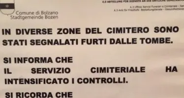 Furti al cimitero anche ad «Ognissanti»
