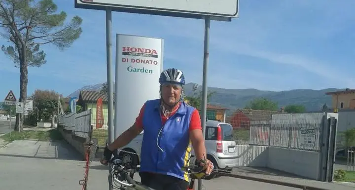 L'Alpino che pedala fino a L'Aquila