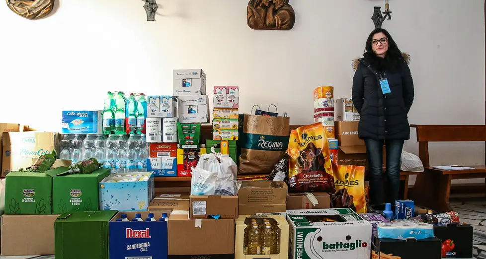 Terremoto, raccolta aiuti alla caserma Huber
