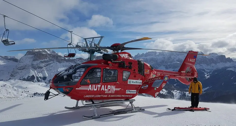 Tanti incidenti sulle piste altoatesine: cinque interventi per l'Aiut Alpin