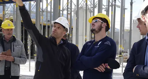 Duka, il cantiere modello visitato da Dominik Paris