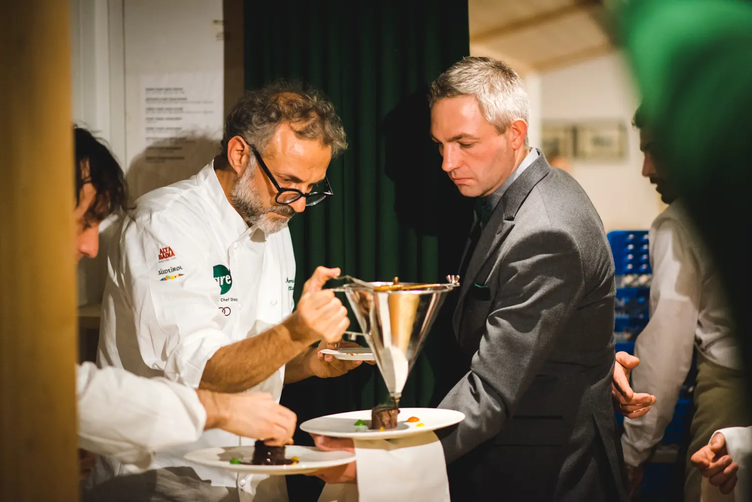 Massimo Bottura con il sommelier Christian Rainer