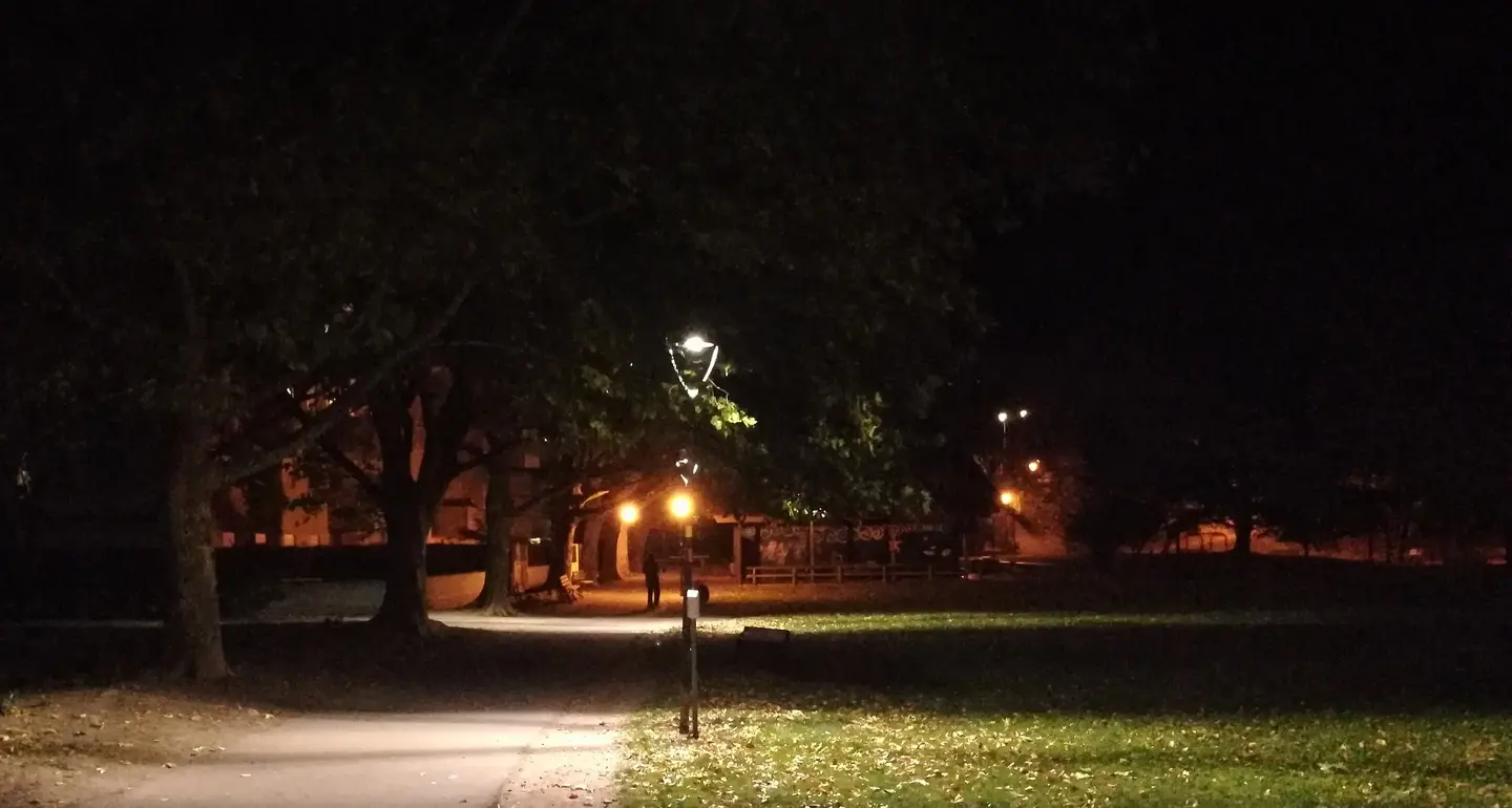 Parco Mignone al «buio» dei lampioni