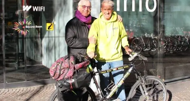 Tappa in Val d’Isarco per il ciclista giramondo