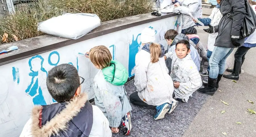Parco Goethe “dipinto” dai bambini con il Vke
