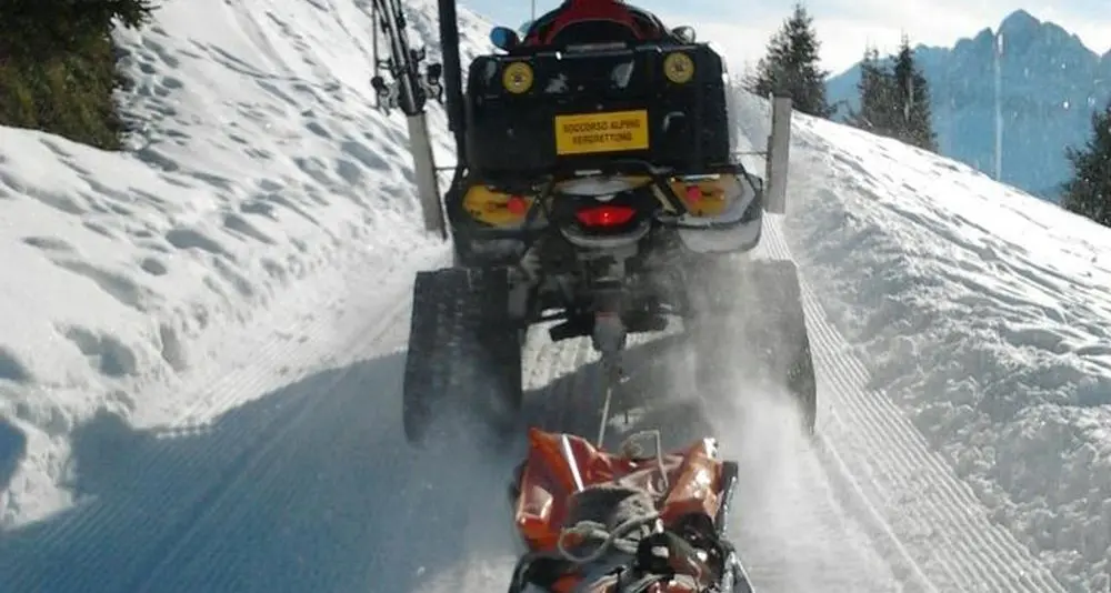 Soccorso piste, stangata fino a 200 euro per i feriti