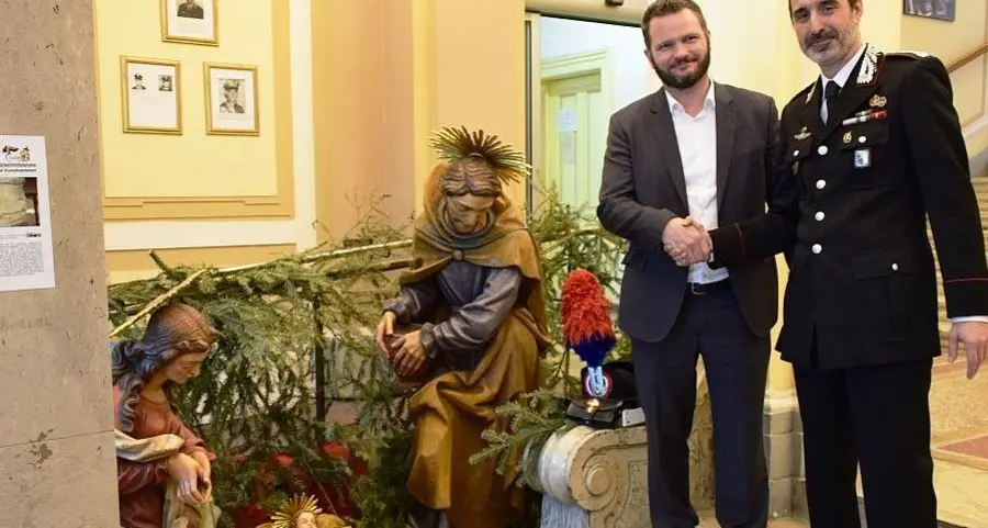 Il presepe dei carabinieri è tornato nella “sua” Ortisei